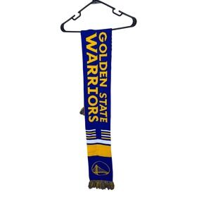 Ruffneck Golden State Warriors NBA Skyline Knit Scarf Blue Yellow One Size NWT